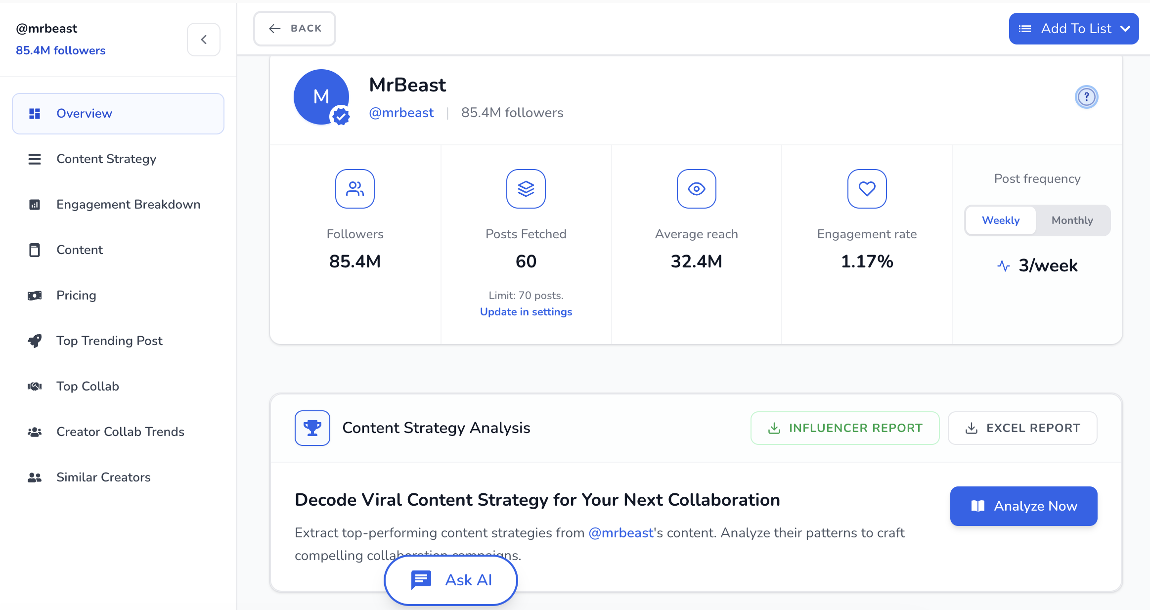 Creator Profile Auditing