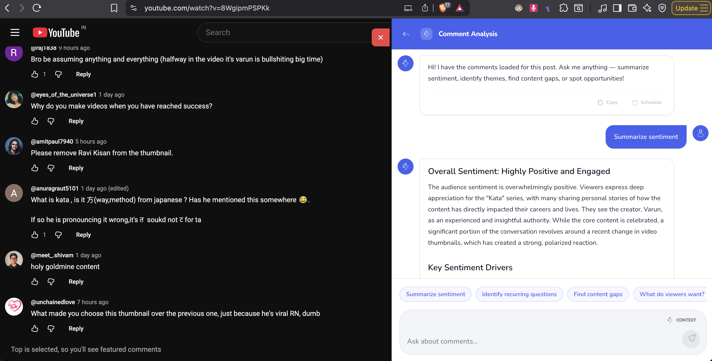 Social Media Comment Analysis