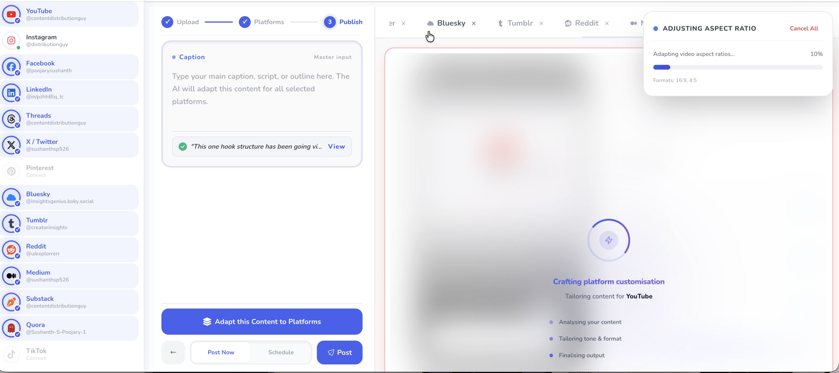 Multi-Platform Post Scheduler