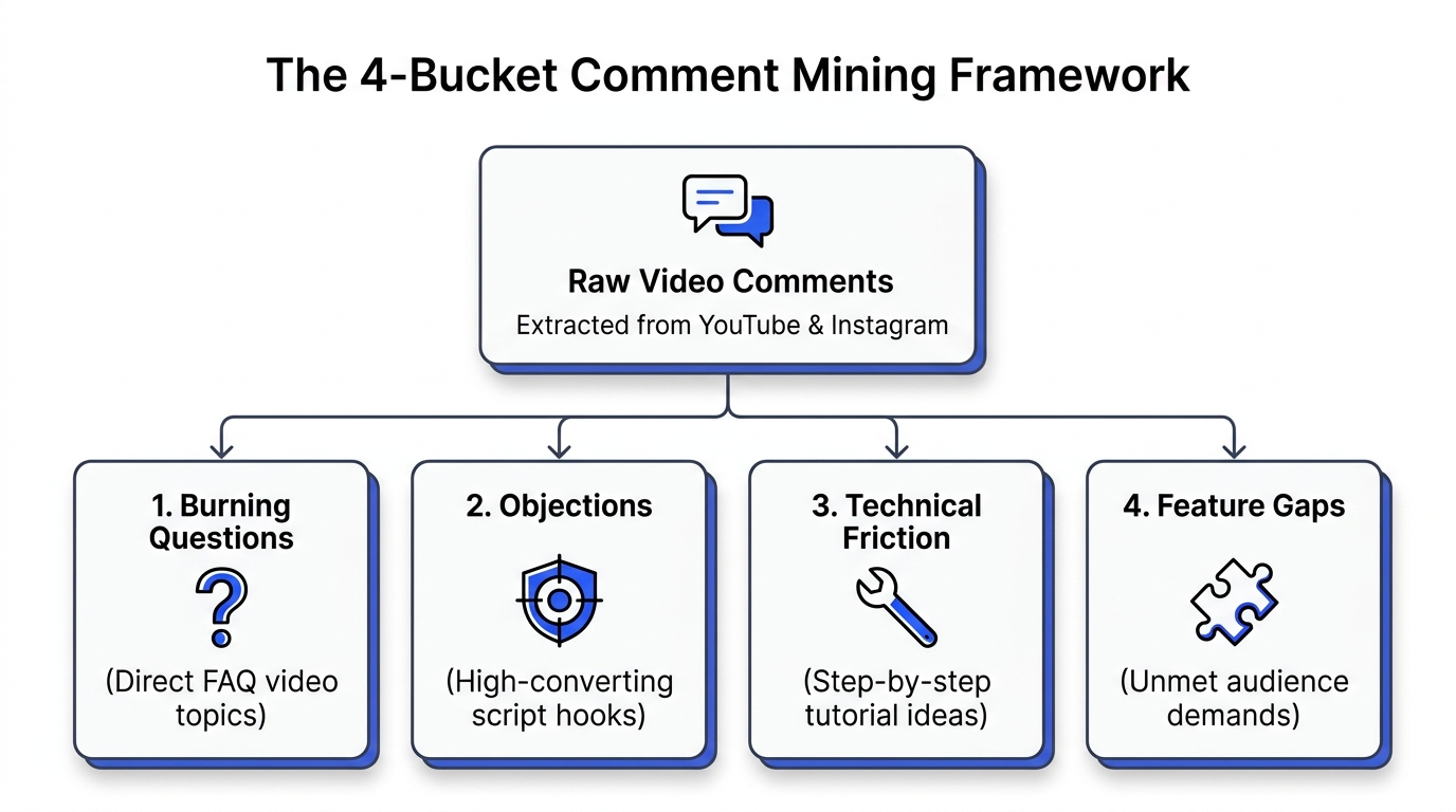 How to Mine Instagram & YouTube Comments for High-Converting Content Ideas (The Unfiltered Audience Playbook)
